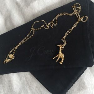 LDW CLOSET CLOSE:Gold tone Giraffe charm necklace