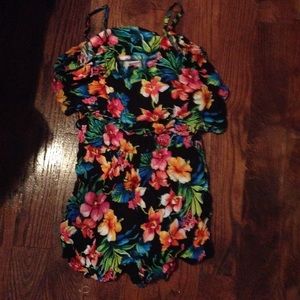 Floral print romper