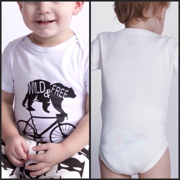 White Onesie "Wild And Free" - Picture 2 of 2