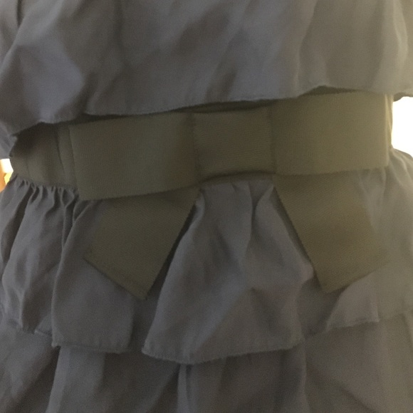 Navy blue ruffled top - Picture 3 of 4