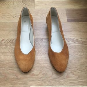 American Apparel Tan Leather Heeled Shoe