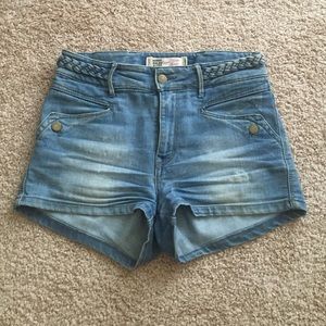 Zara TRF high waisted denim jean shorts