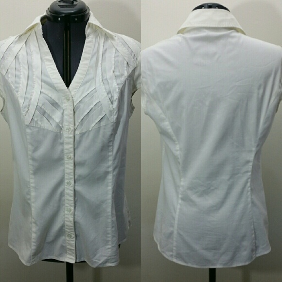 White Express button down M