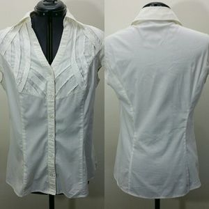 White Express button down M