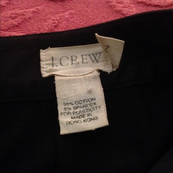 J crew black pant size 2