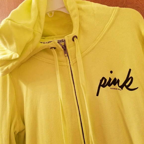 Pink brand zip up hoodie jacket