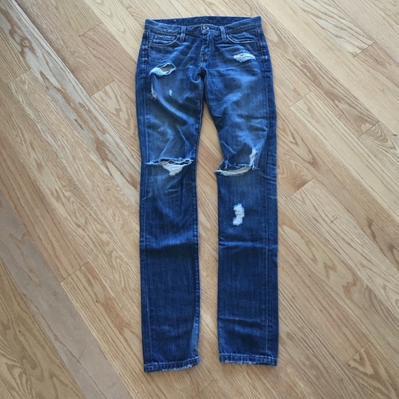 Banana Republic skinny distressed jeans