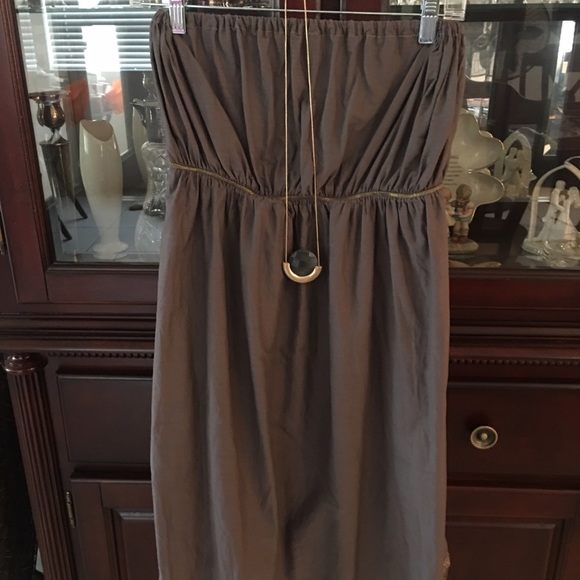 Anthropologie Strapless dress size large.