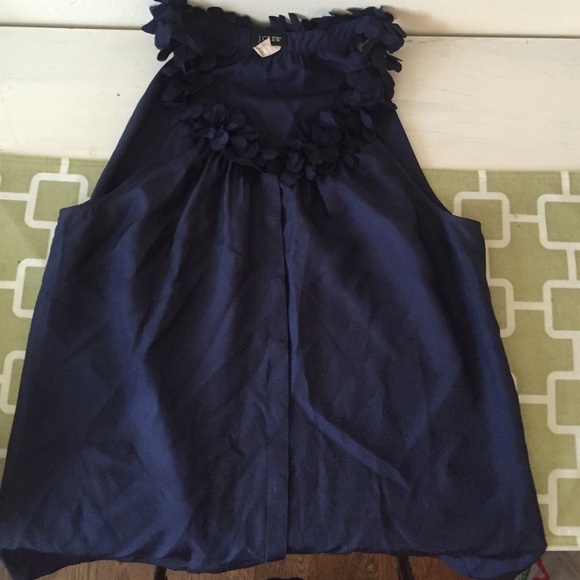 Navy blue JCrew blouse size S