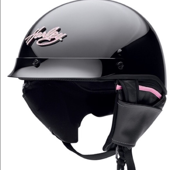 Harley Davidson hybrid dot 1/2 helmet large pink