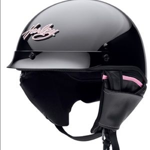 Harley Davidson hybrid dot 1/2 helmet large pink