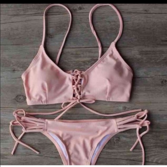 Baby pink bikini set!