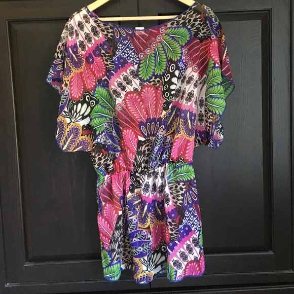 Multicolored Caftan Cover-up