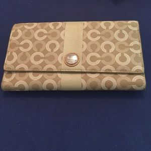 Gold coach wallet