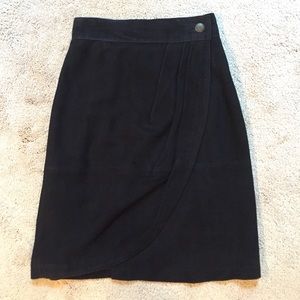 SOLD- Express Genuine Suede Wrap Skirt with Lining