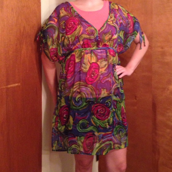 Sheer swim cover-up
