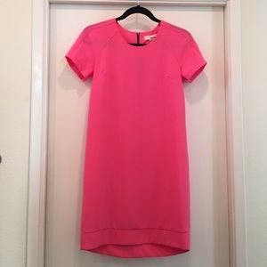 Perfect Pink Shift Dress with Shirttail Hem