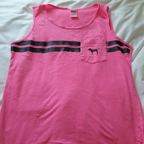 SOLD VS Pink campus tank, Dog on back! Worn once!
