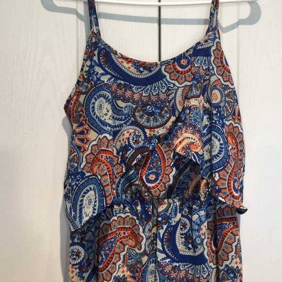 Multi-colored paisley maxi dress