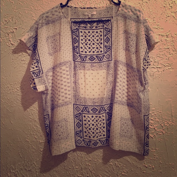 Madewell patterned + delicate top