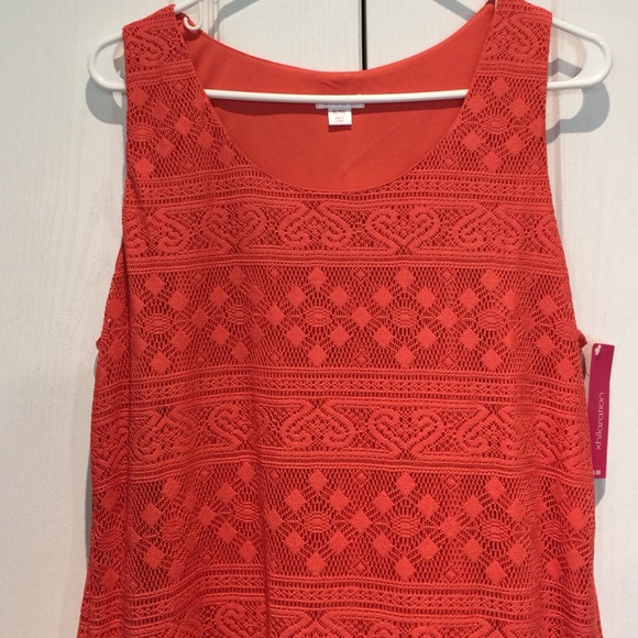 Coral crochet pattern maxi dress