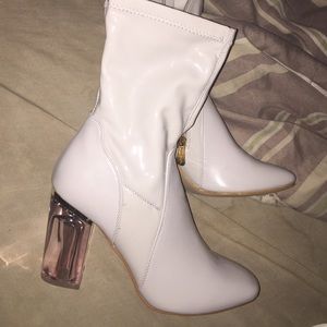 Perspex clear boot heel