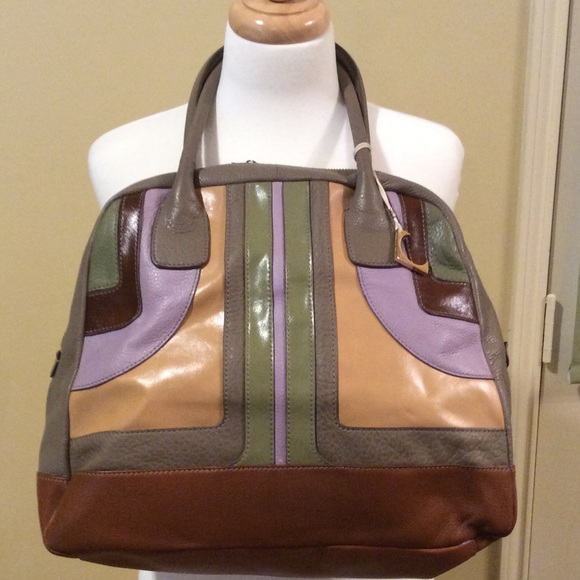Multi colored large satchel