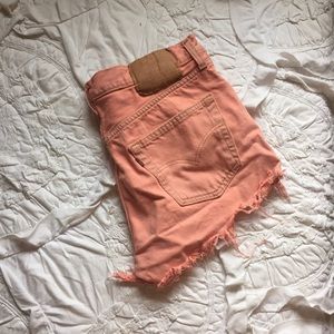 BDG Urban Renewal High-Waisted Peach Shorts