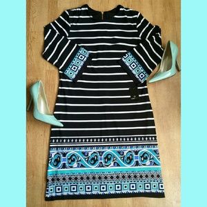 Blk/Wht Striped Dress