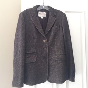Banana Republic Brown Herringbone Coat. Size 10.