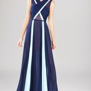 BCBGmaxazria Sleeveless Color-Blocked Gown.