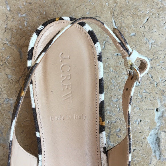 Leopard linen J. Crew mules - Picture 2 of 4