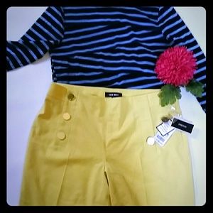 Nine West lined NWT Lemon Sailor Pants 10