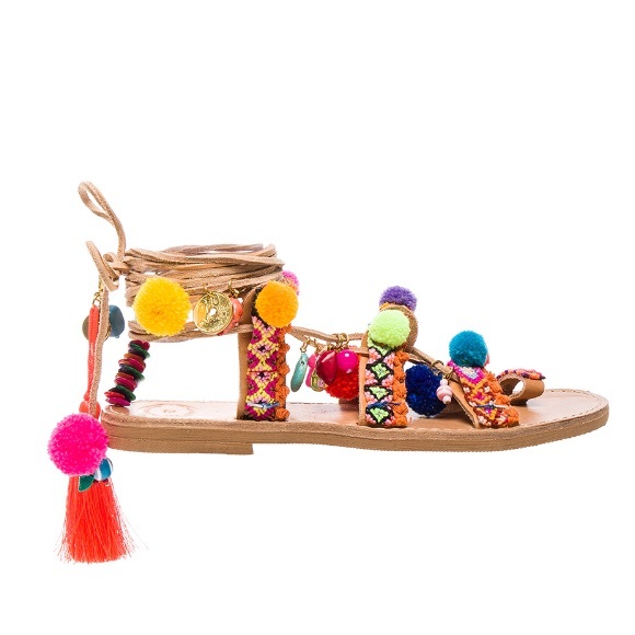 Eliana Linardaki POM POM sandals - Picture 4 of 4