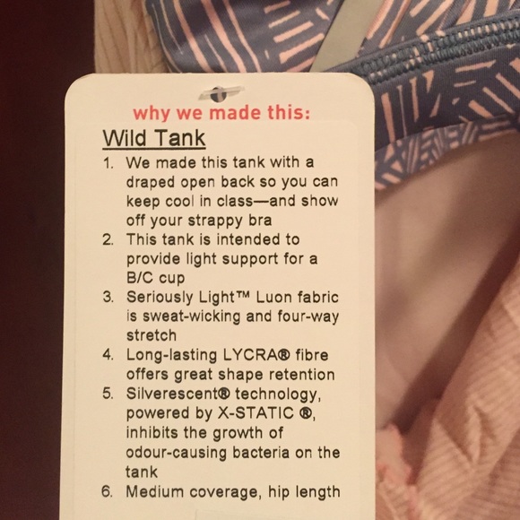 NWT Lululemon Wild Tank RARE - Picture 4 of 4