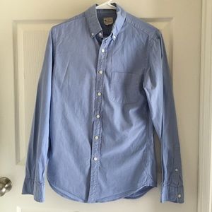 Men's extra small blue sun washed Oxford