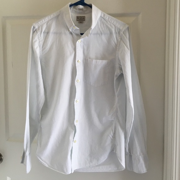 J crew men's slim fit white button up