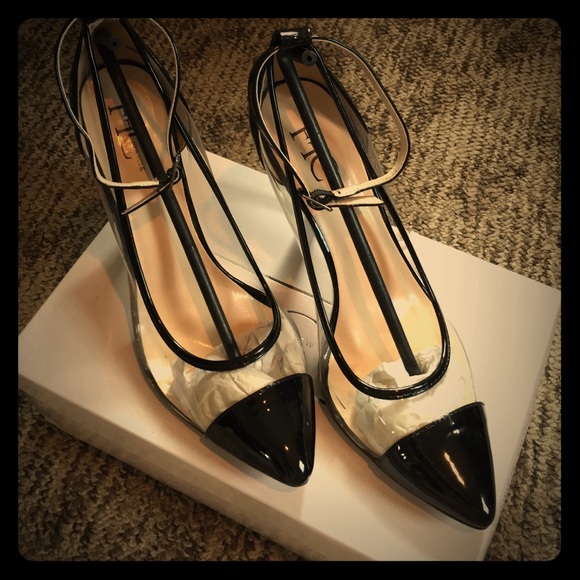 Black patent heels