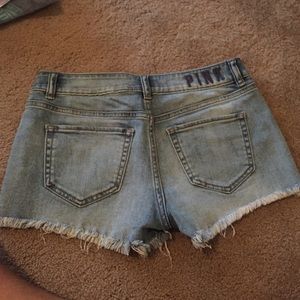 PINK VS Denim Shorts Sz 4. Never worn/washed.