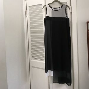 DKNY sleeveless asymmetrical hem dress
