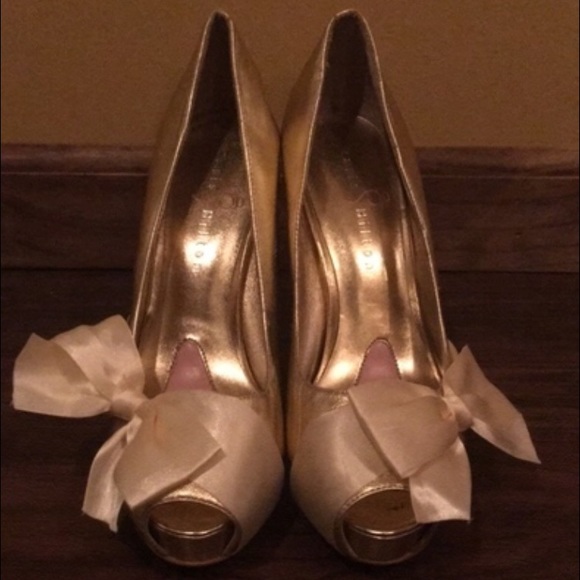 Paris Hilton Gold Heels