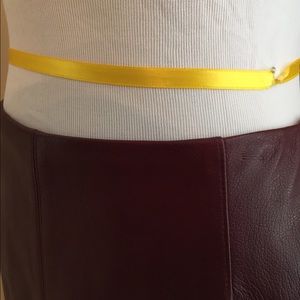 Leather pencil skirt