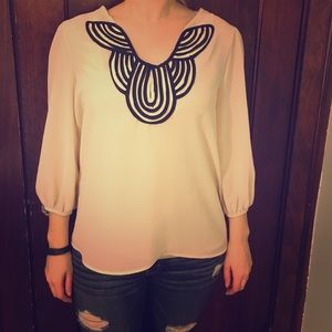 Sheer taupe blouse