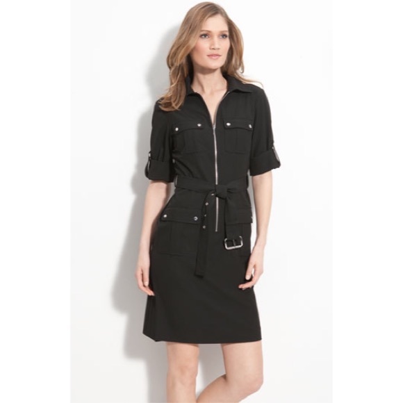 Michael Kors Roll Sleeve Shirt Dress