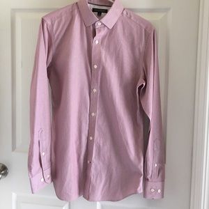 Red & white banana republic men's dress shirt