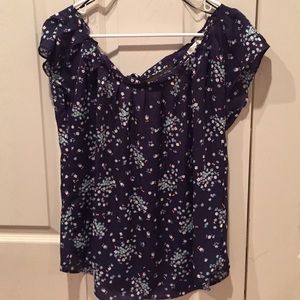LC Lauren Conrad Capped Sleeve Blouse