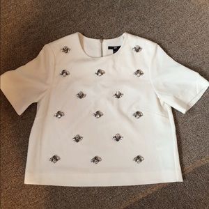 H&M crop jeweled top