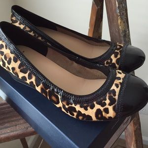 Cole Haan Leopard calf hair ballet flats