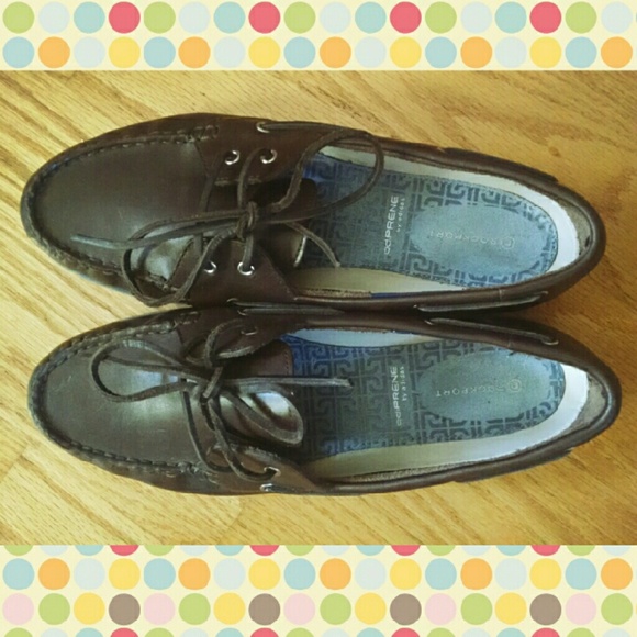 Rockport cute and casual brown boat shoes - Picture 1 of 4