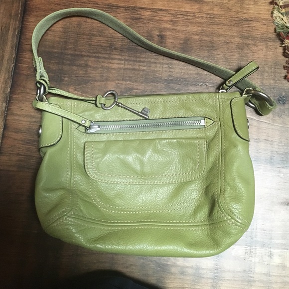fossil green purse